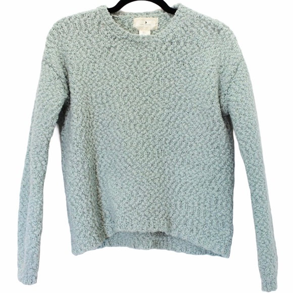 RUBY MOON ANTHRO Sage Mint Green Cropped Sweater - Picture 4 of 5